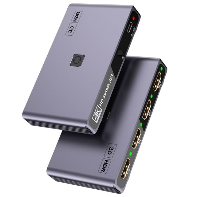 Q301 4K / 60 Hz HD Video Adattatore in lega di alluminio 3 ingressi 1 uscita HDMI Switcher Q301 4K / 60 Hz HD Video Adattatore in lega di alluminio 3 ingressi 1 uscita HDMI Switcher